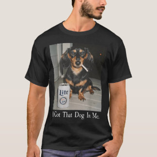 Grappig, ik heb die hond in mij Dachshund Weiner D T-shirt