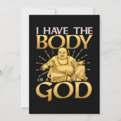 Grappig, ik heb het lichaam van een God Buddha Kaart (Voorkant)