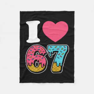 Grappig Ik Hou Van 67 I Hart 67 Meme Ik Hou Van Ze Fleece Deken