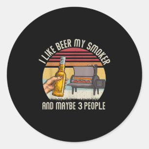 Grappig ik hou van bier mijn roker en misschien 3 ronde sticker