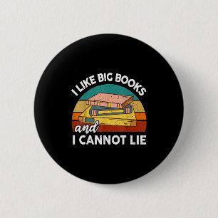 Grappig Ik hou van Big Book Cant Lie Nerd School L Ronde Button 5,7 Cm