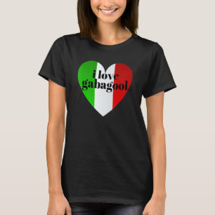 Grappig ik hou van gabagool italiaanse vlag coldcu t-shirt