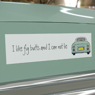 Grappig Ik hou van groene Figaro Car Bumpersticker