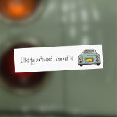 Grappig Ik hou van groene Figaro Car Bumpersticker
