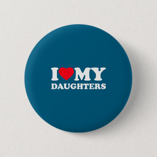 Grappig ik hou van het hart van mijn dochter famil ronde button 5,7 cm