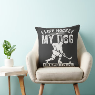 Grappig Ik Hou Van Hockey Mijn Hond En Misschien 3 Kussen