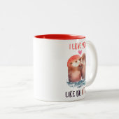 Grappig, ik hou van je als geen Otter, pun Tweekleurige Koffiemok (Voorkant rechts)