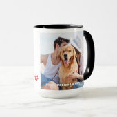 Grappig Ik hou van je Hond Custom Pet Photo Valent Mok (Voorkant rechts)