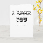 Grappig, ik hou van je, maar... kaart (Gele Bloem)