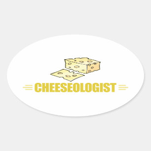 Grappig, ik hou van kaas ovale sticker