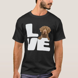 Grappig ik hou van mijn Chesapeake Bay Retriever h T-shirt