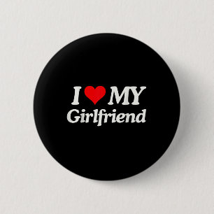 Grappig Ik hou van mijn hete Vriendin Ik hart mijn Ronde Button 5,7 Cm