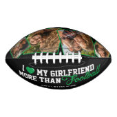 Grappig Ik hou van mijn Vriendin 4 Foto American Football (Voorkant)