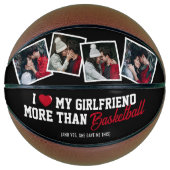 Grappig Ik hou van mijn Vriendin 4 Foto Basketbal (Voorkant)