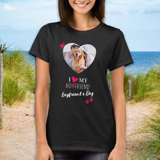 Grappig ik hou van mijn vriendje hond aangepaste f t-shirt