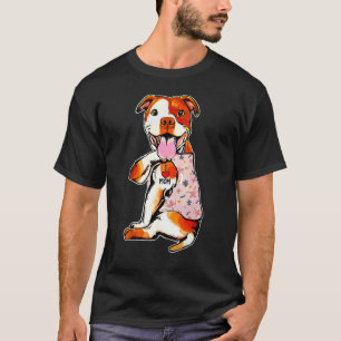 Grappig Ik Hou Van Moeder Tatoeage Pit Bull Hond B T-shirt
