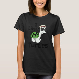 Grappig Ik hou van Schildpadden Shirt met Schattig