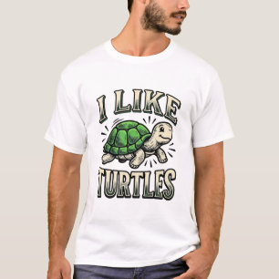 Grappig Ik Hou Van Schildpadden Vintage Schildpad T-shirt