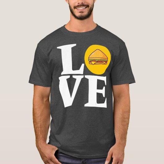 Grappig Ik hou van Subsandwiches Submarine Sandwic T-shirt (Voorkant)