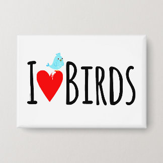 Grappig Ik Hou Van Vogels Button