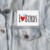 Grappig Ik Hou Van Vogels Button (Insitu)