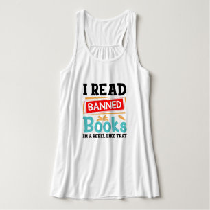 Grappig Ik Lees Verboden Boeken Rebel Quote Tanktop