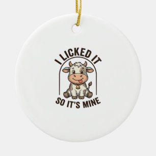 Grappig Ik Likte Het Koe Vintage Boerderij Shirt O Keramisch Ornament