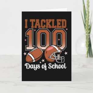 Grappig ik pakte 100 dagen schoolvoetbal kids kaart