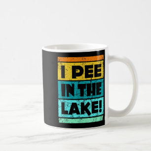 Grappig ik plas in het meer Retro Drink Camping Pa Koffiemok