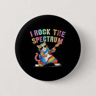 Grappig Ik Rock Het Spectrum Autisme Moeder Vader Ronde Button 5,7 Cm