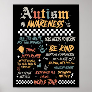 Grappig Ik Rock Het Spectrum Autisme World Tour Au Poster
