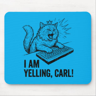 Grappig Ik Schreeuw Carl Doe Kat Meme Humor Citaat Muismat