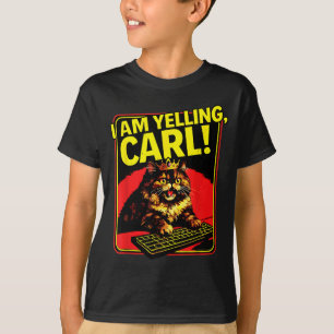 Grappig Ik Schreeuw Carl Kat Meme T-shirt