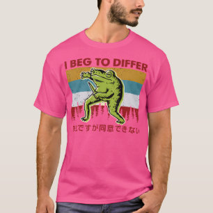 Grappig ik smeek om kikker Japanse amfibie kikker  T-shirt