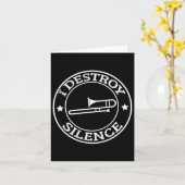 Grappig ik vernietig stilte trombone trompet spele kaart (Gele Bloem)