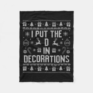 Grappig ik zet de D in decoraties bijpassende kopp Fleece Deken