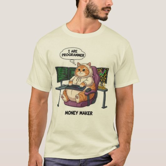 Grappig Ik Zijn Programmeur Grammatica Fouten Code T-shirt (Voorkant)