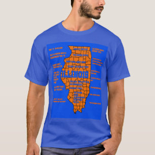 Grappig Illinois ontwerp T-shirt