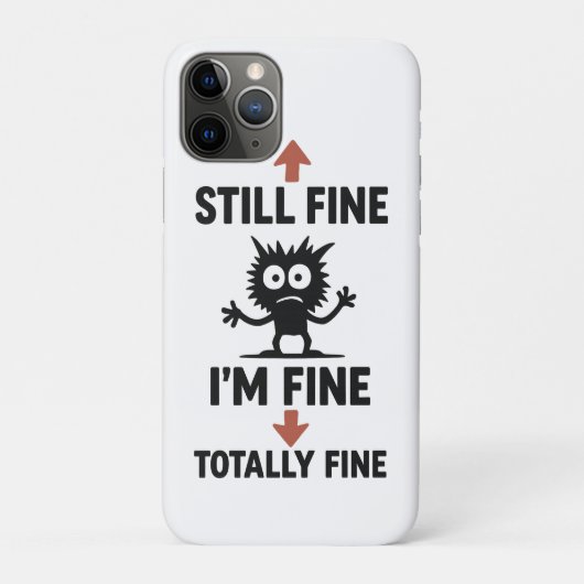 Grappig "I'm Fine" Arrows Cartoon T-shirt Case-Mate iPhone Case (Achterkant)