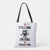 Grappig "I'm Fine" Arrows Cartoon T-shirt Draagtas (Achterkant)