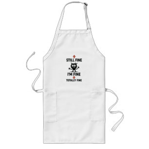 Grappig "I'm Fine" Arrows Cartoon T-shirt Lang Schort
