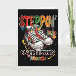 Grappig in de schoenen van de Black History Month Kaart