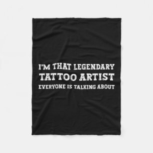 Grappig in die legendarische Tattoo artiest Fleece Deken