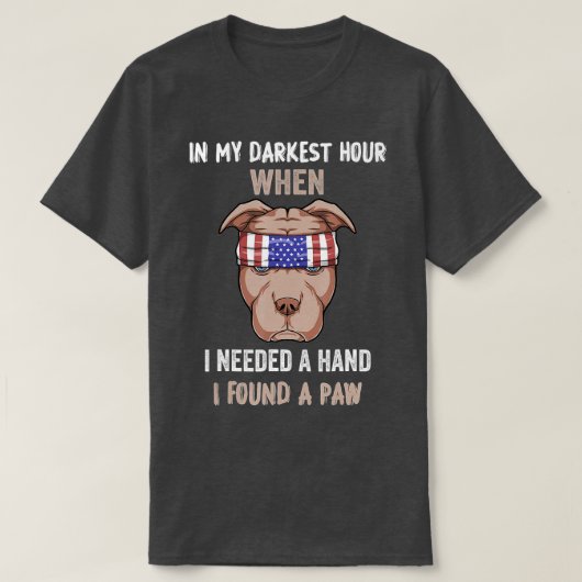 grappig in mijn donkerste uur toen ik een hand nod t-shirt (Design voorkant)