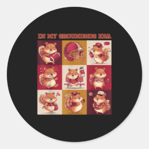 Grappig In Mijn Grondhond Tijdperk Voetbal Gelukki Ronde Sticker