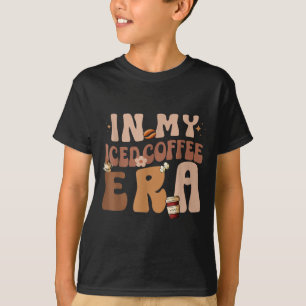 Grappig in mijn ijskoffie-tijdperk, koele ijskoffi t-shirt