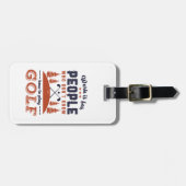 Grappig in ruste Golf Player Golfer Dad Love Golfi Bagagelabel (Voorkant horizontaal)