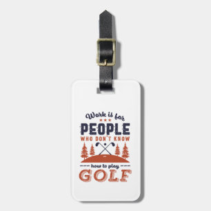 Grappig in ruste Golf Player Golfer Dad Love Golfi Bagagelabel