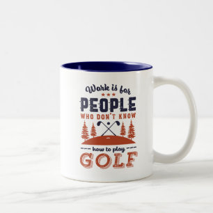Grappig in ruste Golf Player Golfer Dad Love Golfi Tweekleurige Koffiemok