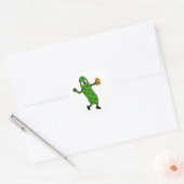 Grappig ingemaakt augurk ronde sticker (Envelop)